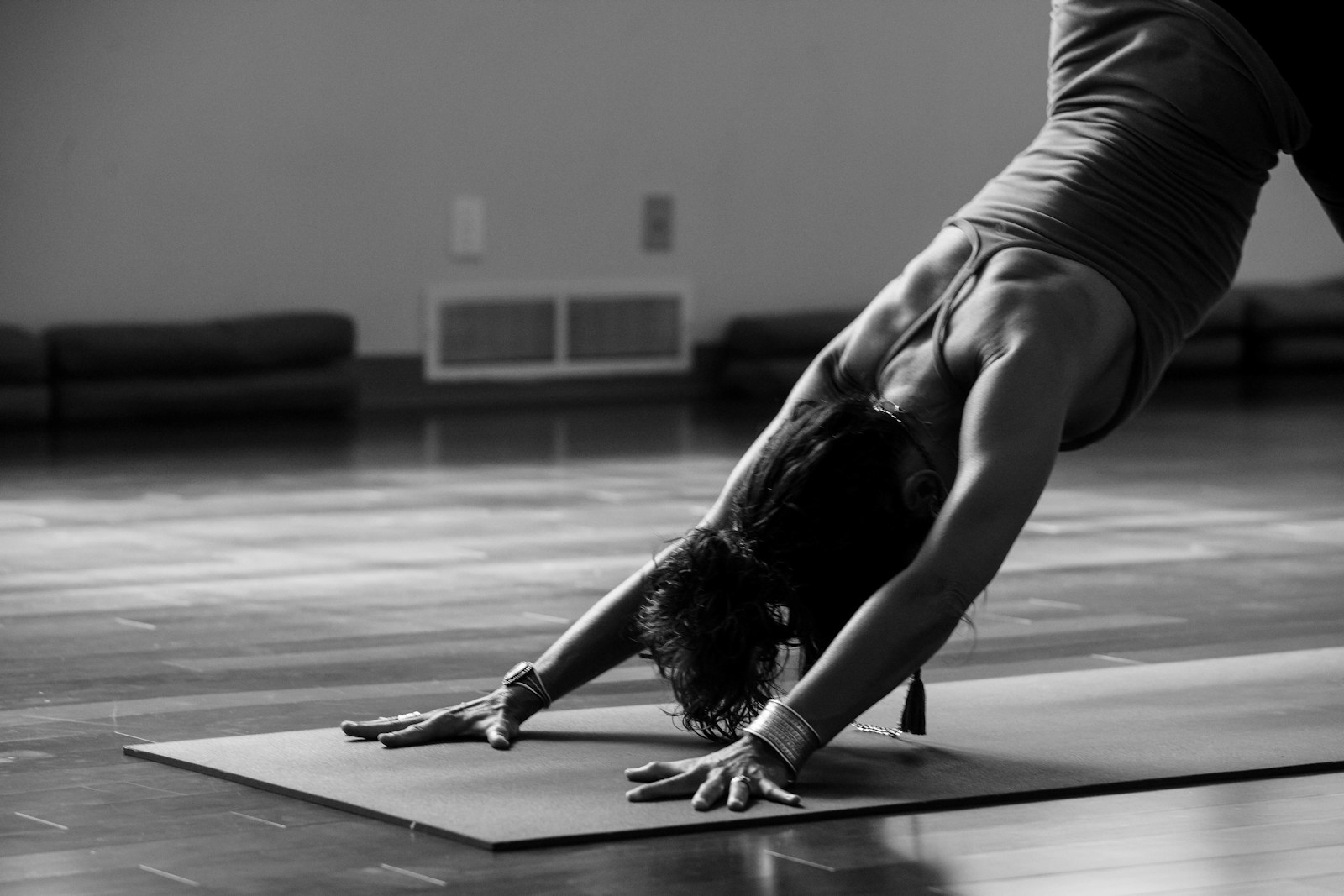 A yoga class in a studio